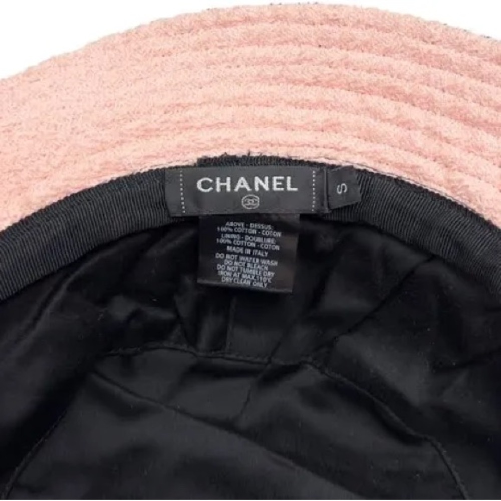 Chanel navy pink terry cloth and bucket Hat - Picture 5 of 5